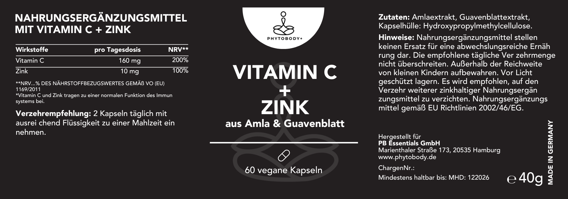hochdosiertes Vitamin C + Zink